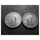 1918 S Type 1 & 1926 Standing Liberty Quarters