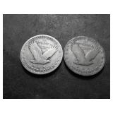 1918 S Type 1 & 1926 Standing Liberty Quarters
