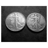 2-Walking Liberty Half Dollars 1943, 1943 S