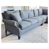 Wesley Hall Large Gray Sectional Sofa in Like New Condition