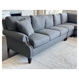 Wesley Hall Large Gray Sectional Sofa in Like New Condition