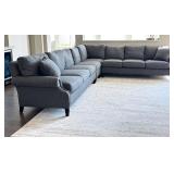 Wesley Hall Large Gray Sectional Sofa in Like New Condition
