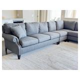 Wesley Hall Large Gray Sectional Sofa in Like New Condition