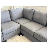 Wesley Hall Large Gray Sectional Sofa in Like New Condition