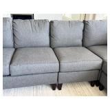 Wesley Hall Large Gray Sectional Sofa in Like New Condition