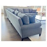 Wesley Hall Large Gray Sectional Sofa in Like New Condition