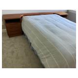 Vintage Danish Queen Bedframe with Integrated Nightstands by Tørring