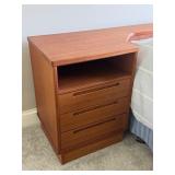 Vintage Danish Queen Bedframe with Integrated Nightstands by Tørring