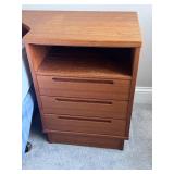 Vintage Danish Queen Bedframe with Integrated Nightstands by Tørring