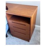 Vintage Danish Queen Bedframe with Integrated Nightstands by Tørring