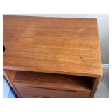 Vintage Danish Queen Bedframe with Integrated Nightstands by Tørring