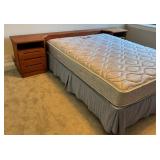 Vintage Danish Queen Bedframe with Integrated Nightstands by Tørring