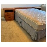 Vintage Danish Queen Bedframe with Integrated Nightstands by Tørring