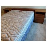 Vintage Danish Queen Bedframe with Integrated Nightstands by Tørring