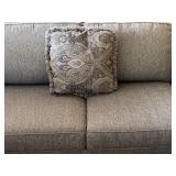 Hickory Manor Sectional Sofa with Chaise and Decorative Pillows