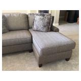 Hickory Manor Sectional Sofa with Chaise and Decorative Pillows