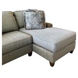 Hickory Manor Sectional Sofa with Chaise and Decorative Pillows