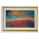 Large Signed Original Abstract Artwork with Bold Colorful Strokes