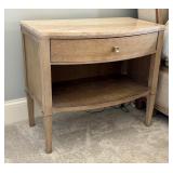 A.R.T. Furniture Wood Nightstand with Marble Top and Drawer
