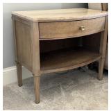 A.R.T. Furniture Wood Nightstand with Marble Top and Drawer