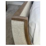 Upholstered Queen Bed Frame with Tall Channel Tufted Headboard