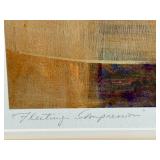 Karen Scharer Signed Limited Edition Print Fleeting Impression 4/99 Framed