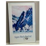 Framed Aspen Music Festival 30th Anniversary Poster