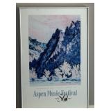 Framed Aspen Music Festival 30th Anniversary Poster