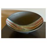 Signed Artisan Pottery Bowl by DiGiangi, 12 Inch Decorative Stoneware