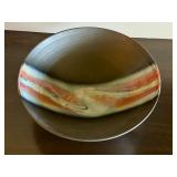 Signed Artisan Pottery Bowl by DiGiangi, 12 Inch Decorative Stoneware