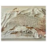 Original Artisan Mixed Media Fiber Art in Acrylic Frame