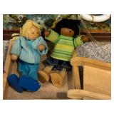 Large Wooden Dollhouse with Accessories and Dolls - Plan Toys and Ryan