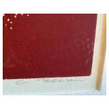 Framed Limited Edition C. Beck Print White Stem 39/100Â 