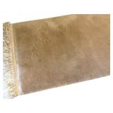 Plush Area Rug with Embossed Leaf Pattern, 57 x 27 Inches