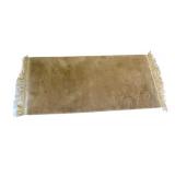 Plush Area Rug with Embossed Leaf Pattern, 57 x 27 Inches