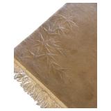 Plush Area Rug with Embossed Leaf Pattern, 57 x 27 Inches