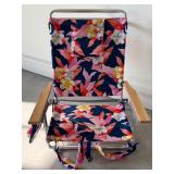 Tommy Bahama Beach Chair with Floral Pattern and Backpack Straps