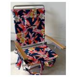 Tommy Bahama Beach Chair with Floral Pattern and Backpack Straps