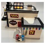 Department 56 Harley-Davidson Ceramic Lighted Dealership Village Set with Motorcycles
