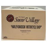Department 56 Harley-Davidson Ceramic Lighted Dealership Village Set with Motorcycles