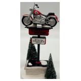 Department 56 Set of 4 Harley-Davidson Motorcycle Holiday Ceramic Figurines