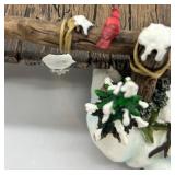 Department 56 Winter Village River and Bridge Resin Miniature Set with Snowy Trees