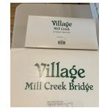 Department 56 Winter Village River and Bridge Resin Miniature Set with Snowy Trees