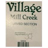 Department 56 Winter Village River and Bridge Resin Miniature Set with Snowy Trees