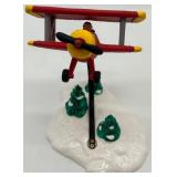 Department 56 Snow Village Airplane Figurines Set Spirit Yellow Blue Planes
