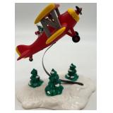 Department 56 Snow Village Airplane Figurines Set Spirit Yellow Blue Planes