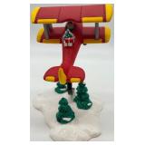 Department 56 Snow Village Airplane Figurines Set Spirit Yellow Blue Planes
