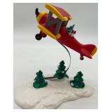 Department 56 Snow Village Airplane Figurines Set Spirit Yellow Blue Planes