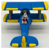 Department 56 Snow Village Airplane Figurines Set Spirit Yellow Blue Planes