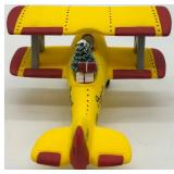 Department 56 Snow Village Airplane Figurines Set Spirit Yellow Blue Planes
